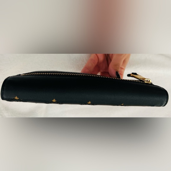 Lauren Ralph Lauren Crosshatch Black Pattern Slim Wallet, EUC - Picture 5 of 10